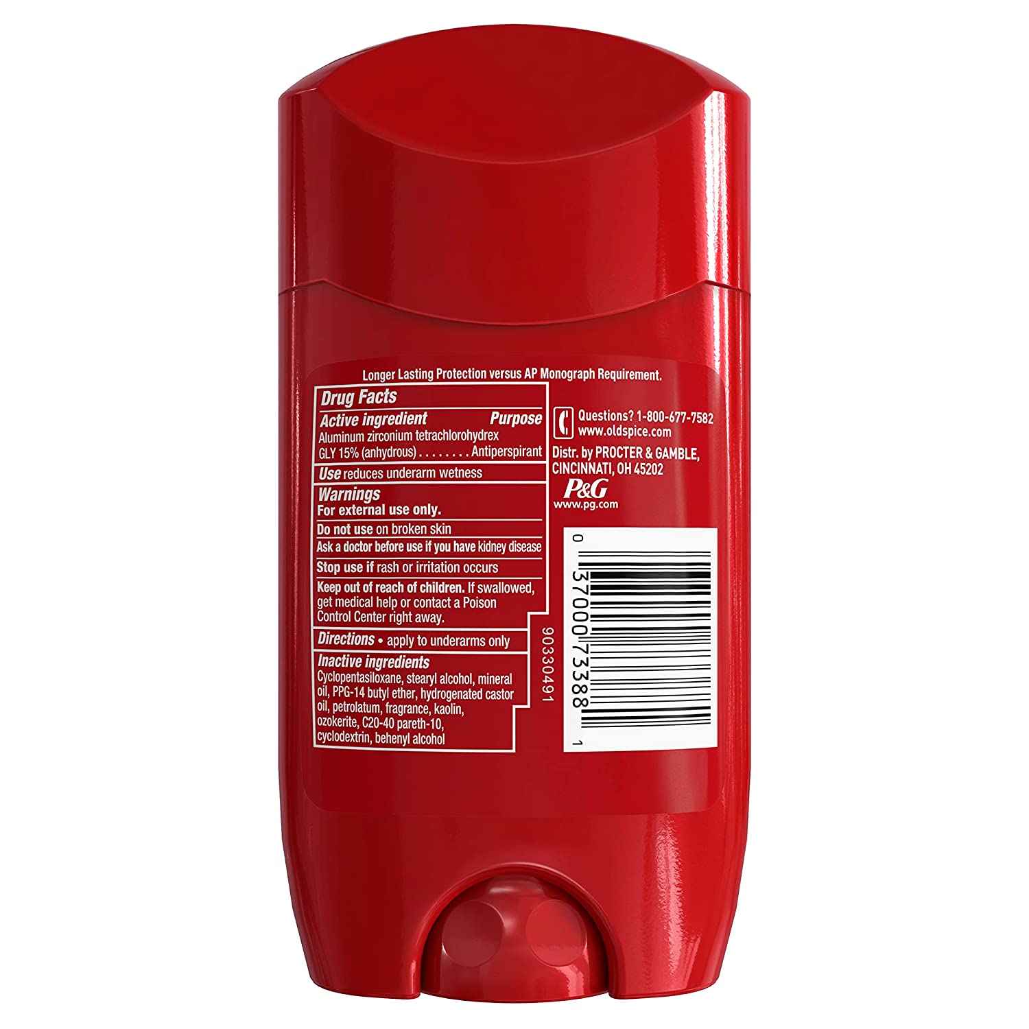 Old Spice Antiperspirant Deodorant for Men Captain Scent Red Collection 2.6 Ounce (Pack of 12) - Image 2
